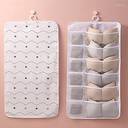 Storage Bags Wardrobe Bag Closet Hanging Underwear Socks Organizer With Mesh Pockets Rotating Metal Hanger Wall Shelf Space Saver