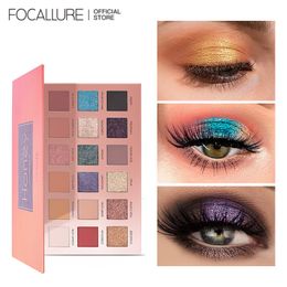 Eye Shadow FOCALLURE 18 Colours Pigment Eyeshadow Palette Colourful Shadows Pallet Glitter Highlighter Shimmer Matte Eye Makeup Cosmetics 230804