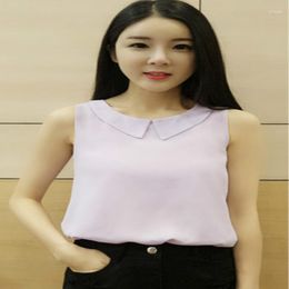 Women's Blouses Womens Tops And Summer Fashion Brand Sleeveless Chiffon Loose Plus Size Casual Women Clothing Blusas Mujer De Moda 2023