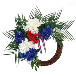 Decorative Flowers Heart Valentine Door Wreaths Mantel Scarf Artificial Garland Window Decor Spring Wreath Patriotic Hanging