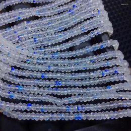 Loose Gemstones Beads White A Moonstone Roundel Faceted 4-5 2mm 14" For DIY Jewelry Making FPPJ Wholesale Nature Gem Stone