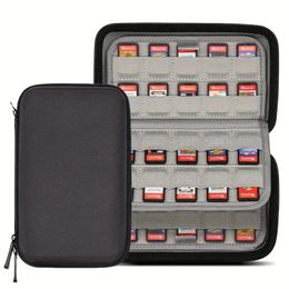 Game Card Case For Nintendo Switch& Switch OLED Game Card Or Micro SD Memory Cards,Portable Switch Game Memory Card Storage With 80 Cards(Black)