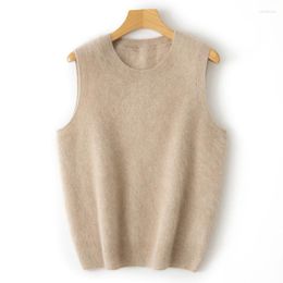 Women's Sweaters Masigoch Autumn Winter Chic Cashmere Brush Sweater Vest