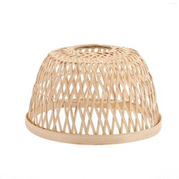 Pendant Lamps Bamboo Woven Lamp Shade Hanging Light Cover For El Restaurant