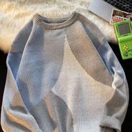 Men's Sweaters 2023 Spring Light Luxury Fashion Sweater Men Loose All-match Bottoming Boutique Clothing Simple Style