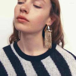 Dangle Earrings 2023 Fashion Rhinestone Tassel Drop For Women Statement Long Crystal Luxury Jewellery Pendientes Wholesale