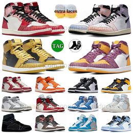 DHgate New Pattern Basketball Shoes Jumpman 1 High OG 1s Spider Verse Skyline Pollen Brother Hood Mens Womens Sneakers Reverse Laney Denim Designer Outdoor Trainers