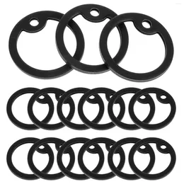 Dog Collars ID Silicone Dogtag 15pcs Silencers Useful Mute Circle For Cat ( Black )