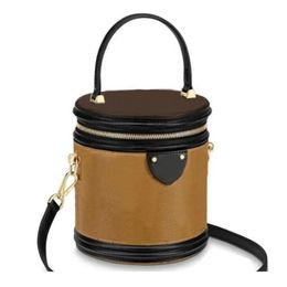 Women Composite Bags Shoulders Bag Cylinder Cases Toiletry kits Tote Crossbody Shoulder Purse Designer Fashion Lady Handbags Leather Zipper Bags AAAAAA