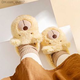 Slippers Children's cartoon cotton shoes winter warmth boys and girls family plush slider lovely fur Uwabaki soft baby fur slider Z230805