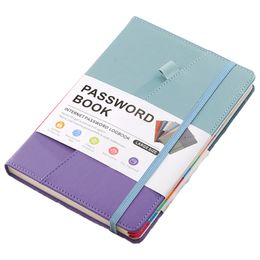 Notepads PU Cover Password Managing Portable Laminated Alphabetical Tabs Pen Loop Thick Inner Pocket Home Office School Student Note Book 230804