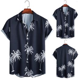 Men's T Shirts Mens Stage Clothes Musicians Spring And Summer Tops Shirt Printed Casual Lapel Large Size Beach Top Holiday Active