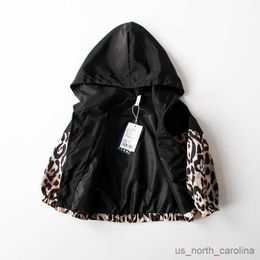 Jackets Fashion Infant Kids Baby Girls Jacket Outfits Leopard Print Long Sleeve Zipper Hooded Coat Outfits 1-7Y R230810