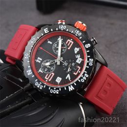 AA Movement Watch for Woman Mens S Endurance Pro Avenger Quartz Chronograph Black Red Yellow 44mm Watches Multiple Colours Rubber Strap