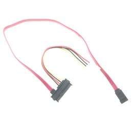 SFF-8482 SAS To SATA IED D 4pin Power Supply Cord Server Hard Disk Data Cable 50CM