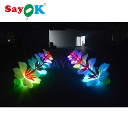 SAYOK 5m-10m long inflatable flower chain lighting decoration stage wedding giant inflatable flower exhibition