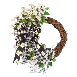 Decorative Flowers Decor Wreath Versatile Colourful Cottage Durable And Stable Beautiful Artificial Spring Patriotic Bows For