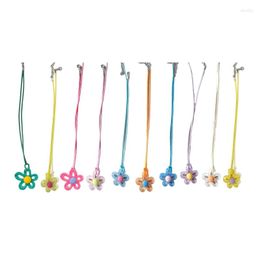 Pendant Necklaces Hollow Flower Choker Birthday Gifts Resin Material K3KF