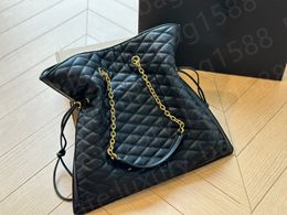 Fashion drawstring shoulder bag Tote women's large capacity diamond patterned leather chain bag Luxury 42CM designer bag