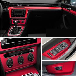 For Volkswagen VW Passat B8 2017-2019 Interior Central Control Panel Door Handle 3D 5D Carbon Fibre Stickers Decals Car styling Ac208O