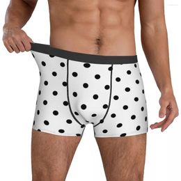 Underpants Classic Polka Dot Underwear White Black Polkadots Retro Pattern Custom Trunk Male Elastic Boxer Brief Gift