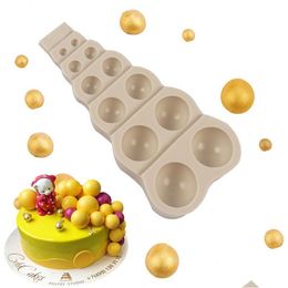 Cake Tools Sile Mold Chocolate Fudge Mod Large Small Mti Size Pearl Ball Shape Diy Baking Kitchen Tool Decoration Drop Delivery Home G Dhgch