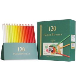 Other Office School Supplies Coloured Pencils With Gift Box 120 Adult Artist Set Unique OilBased Art Christmas Birthday Gifts 230804