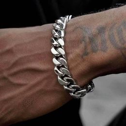 Link Bracelets 9mm/11mm Cuban Chain Mens Bracelet Gold Silver Color Hip-Hop Stainless Steel Fashion Jewelry Christmas Gift