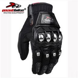 2016 New MADBIKE motorcycle racing riding glove Off-road motorcycle gloves alloy Steel breathable drop resistance black red blue M269c