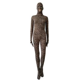 Halloween cosplay for party club Catsuit Costumes leopard Spandex jumpsuit Animal Zentai Full Bodysuit open eyes and mouth holes Can be Customised