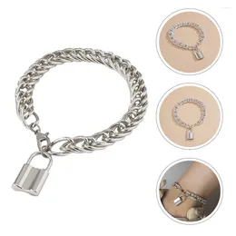 Anklets Cuban Ankle Wide Link Chain Lock Pendant Chunky Summer Bracelets Jewelry For Men