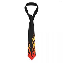 Bow Ties Fire Design Men Women Neckties Silk Polyester 8 Cm Wide Neck Tie For Mens Suits Accessories Gravatas Wedding Party