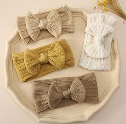 Baby headband cotton girls bowknot hairbands nylon soft kids hair accessories