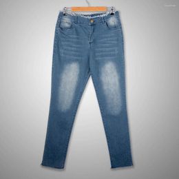 Women's Jeans Ladies Denim Trousers For Woman Fashion High Waisted Stretch Slim Pants Tassel Design Hole Washed Loose Female
