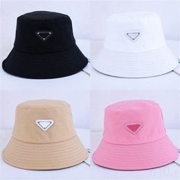 Fashion designer bucket hats summer gorras sun proof black pink fashion outdoor fishing designer hat for woman wide brim beach classic luxury cap pink PJ006 C23