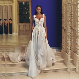 Plus Size Illusion Bodice Corset Wedding Dress With Straps Sexy Open Back Wedding Bridal Gowns Backless Dresses For Black Woman