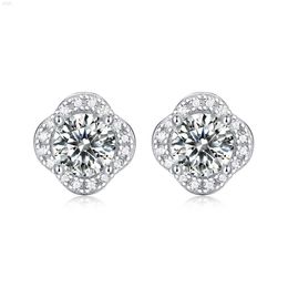 Women Jewelry Recycled 14k White Gold Vvs Moissanite Diamond Stud Earring