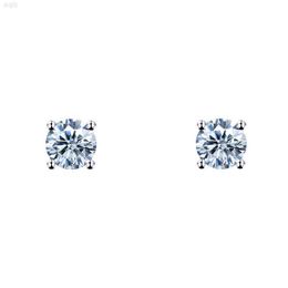 Zuanfa Dropship 10k Solid Gold Jewellery Gra Certificate White Gold Moissanite Pave Solitaire Earrings