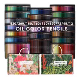 Other Office School Supplies Andstal Brutfuner Coloured Pencil 52026018016012080504812 Watercolour Professional Drawing Pencils Kid Art 230804