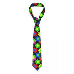 Bow Ties Flower Daisy Spring Neckties Unisex Polyester 8 Cm Neck Tie For Men Silk Narrow Suits Accessories Cravat Gift