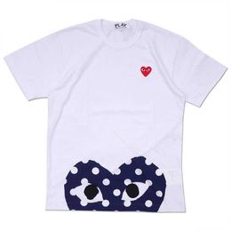 Udostępnij Partner Zagraj w modne koszulki Projektant Red Heart Shirt Casual Tshirt Bawełny haft krótkie rękawowe T-shirt1hk7