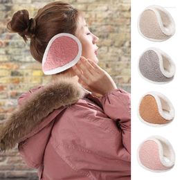 Berets Winter Thick Ear Muffs Outdoor Cycling Sport Warmers Solid Color Unisex Ears Cover Behind Head Band Earmuffs