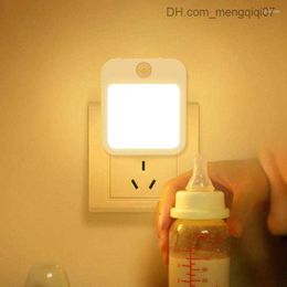 Lamps Shades Night Lights Motion Sensor Light Wireless LED EU Plug-in For Baby Kids Bedside Lamp Cabinet Staircase Backlight Z230809