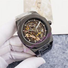 Мужские часы, дизайнерские роскошные часы с автоматическим механизмом, часы с дисплеем, высококачественные часы из нержавеющей стали, размер 42 мм, прозрачный механизм Orologio. модные часы