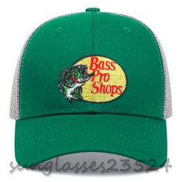 Trucker cap, adjustable,Bass Pro Shops Bass embroidered cotton baseball cap Summer net cap TEMU exploded