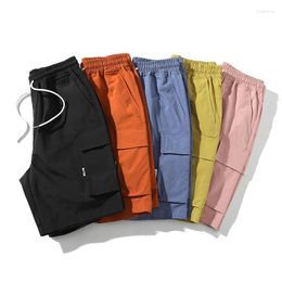 Men's Shorts 2023 Summer Men Casual Elastic Waist Solid Japanese Sweathshorts