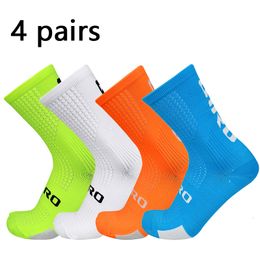Sports Socks 4pairs Bicycle Nurse Compression Road Running Calcetines ciclysmo hombre 230814