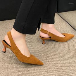 Dress Shoes For Women 2023 Fashion Basic Women's High Heel Summer Casual Pointy Light Office Pump Ladies Solid Female Mid Sandals