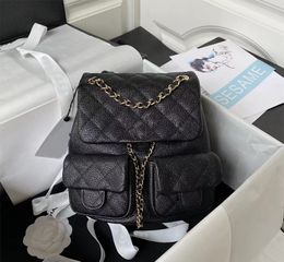 2023 Lüks Sırt Çantası Tasarımcısı CC havyar çanta çantası lüks omuz çantası çapraz çantası kadınlar cüzdan kart sahibi tasarımcı mini sırt çantası çanta kanalı