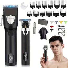 Hair Clippers Cordless Hair Trimmer Electric Barber Clippers Zero Gapped Trimmer Professional Beard Trimmer Rechargeable Hair Cutting Kit